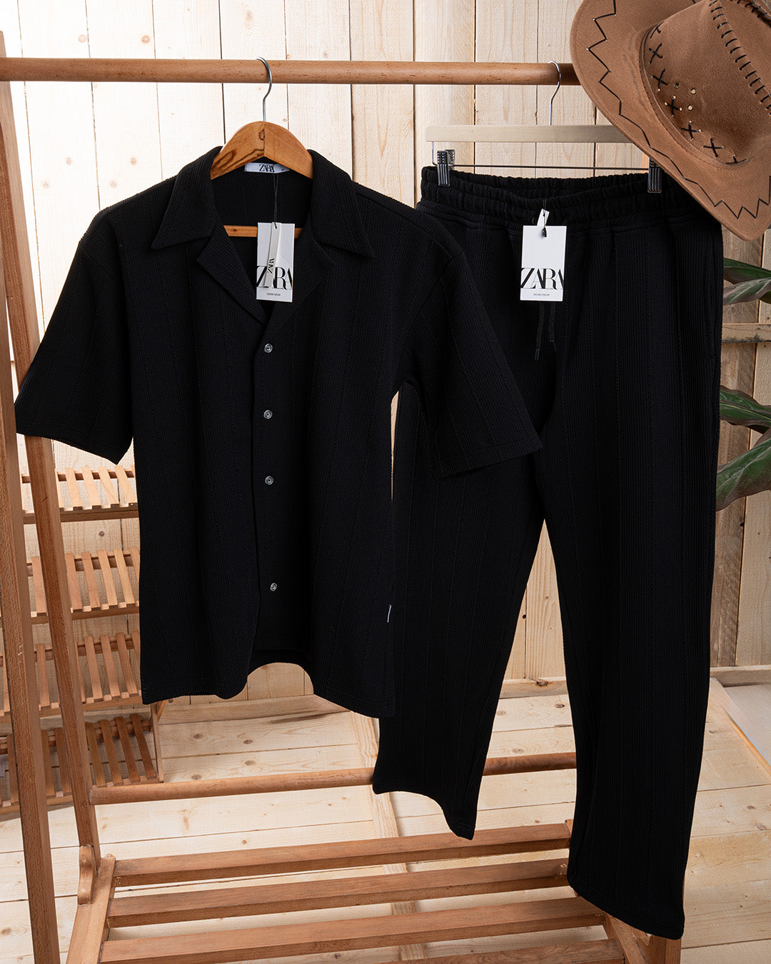 ZARA. Shirt + Pants Suit