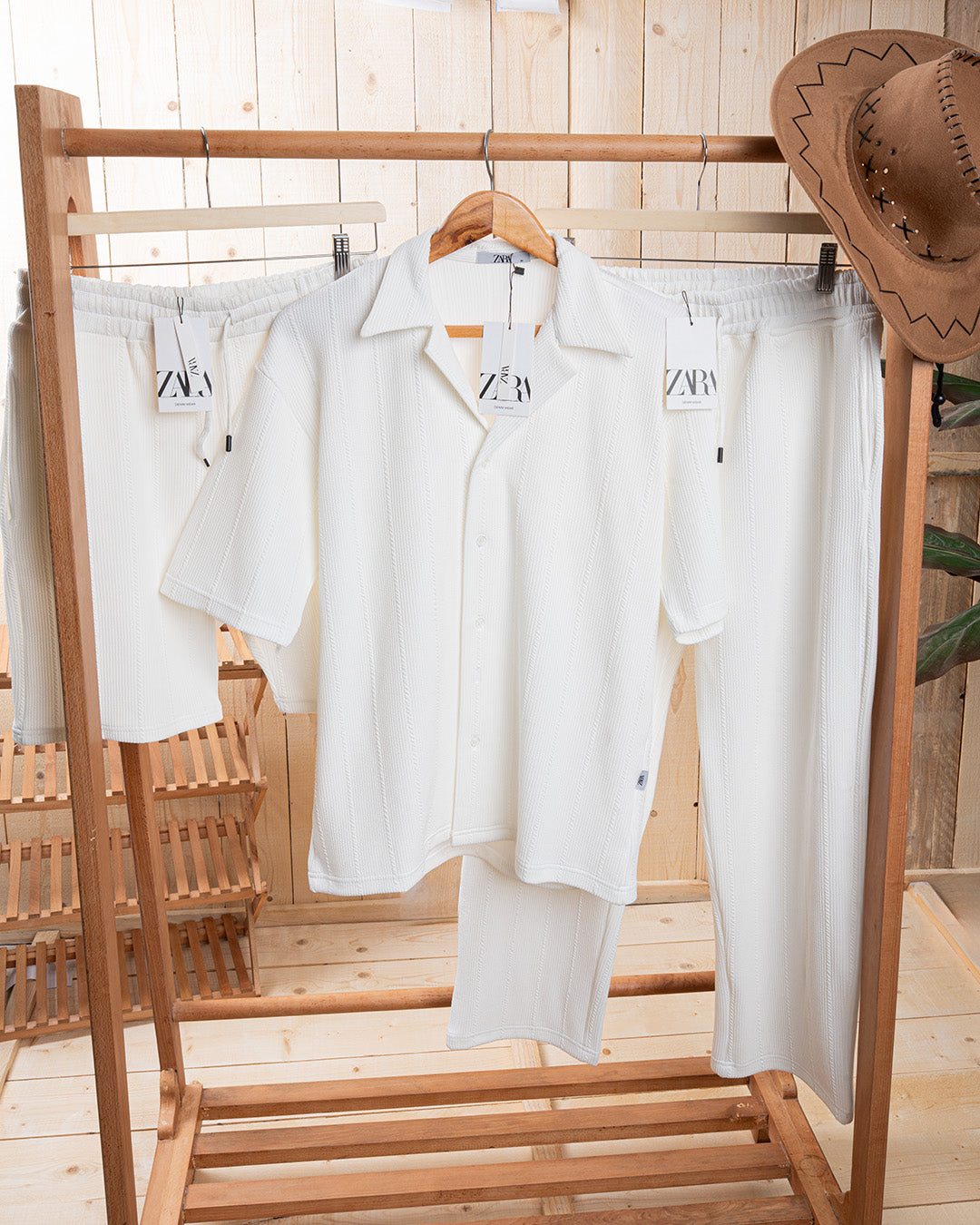 ZARA. Shirt + Pants Suit