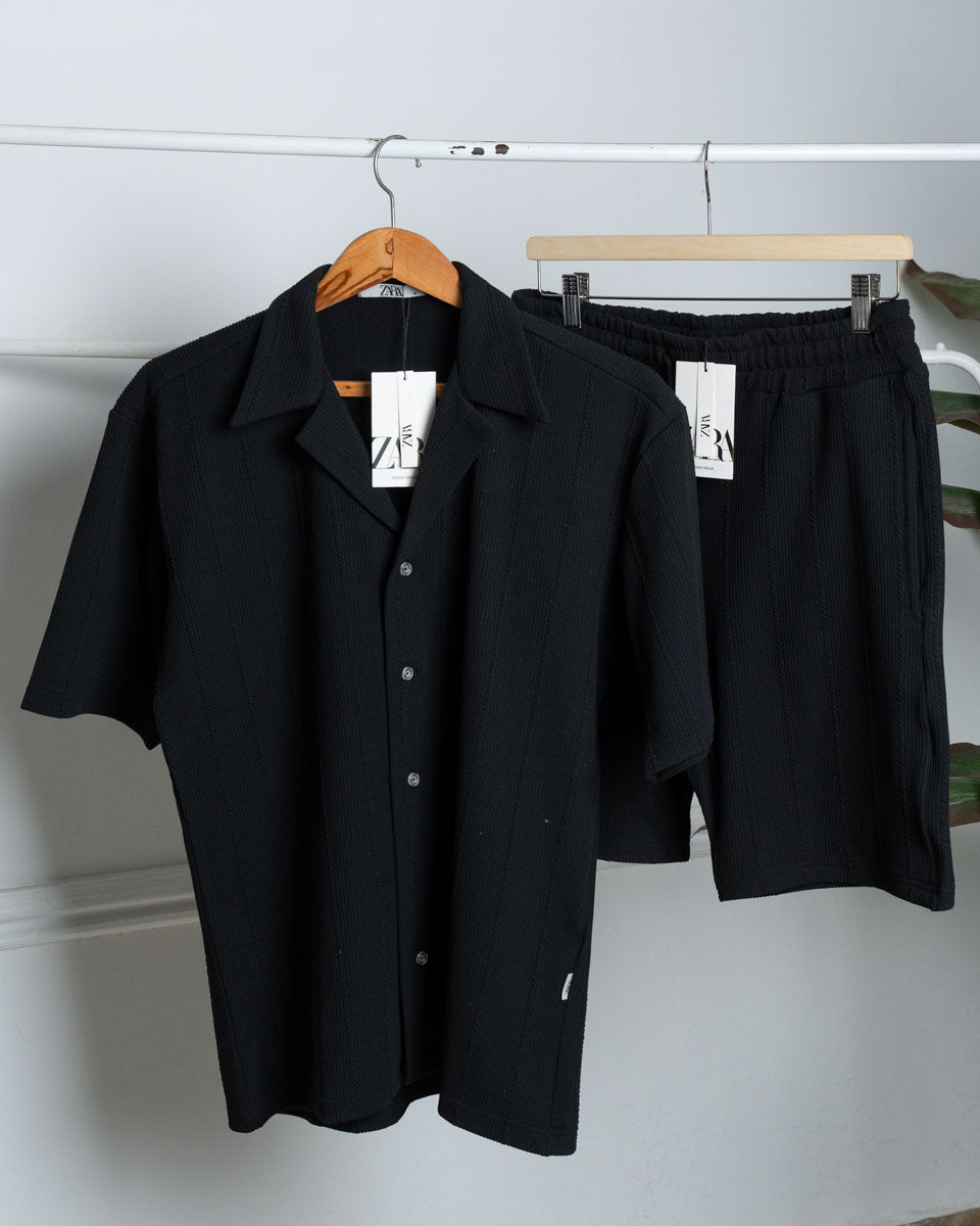 ZARA. Shirt + Short Suit