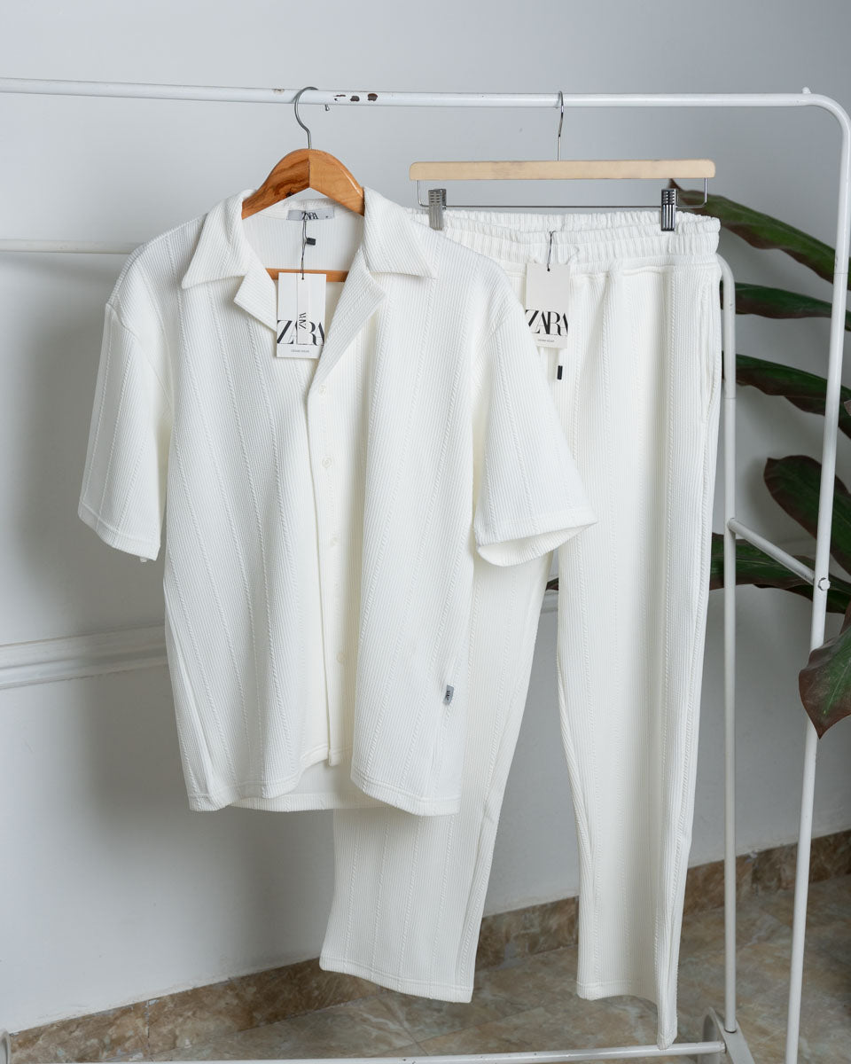 ZARA. Shirt + Pants Suit
