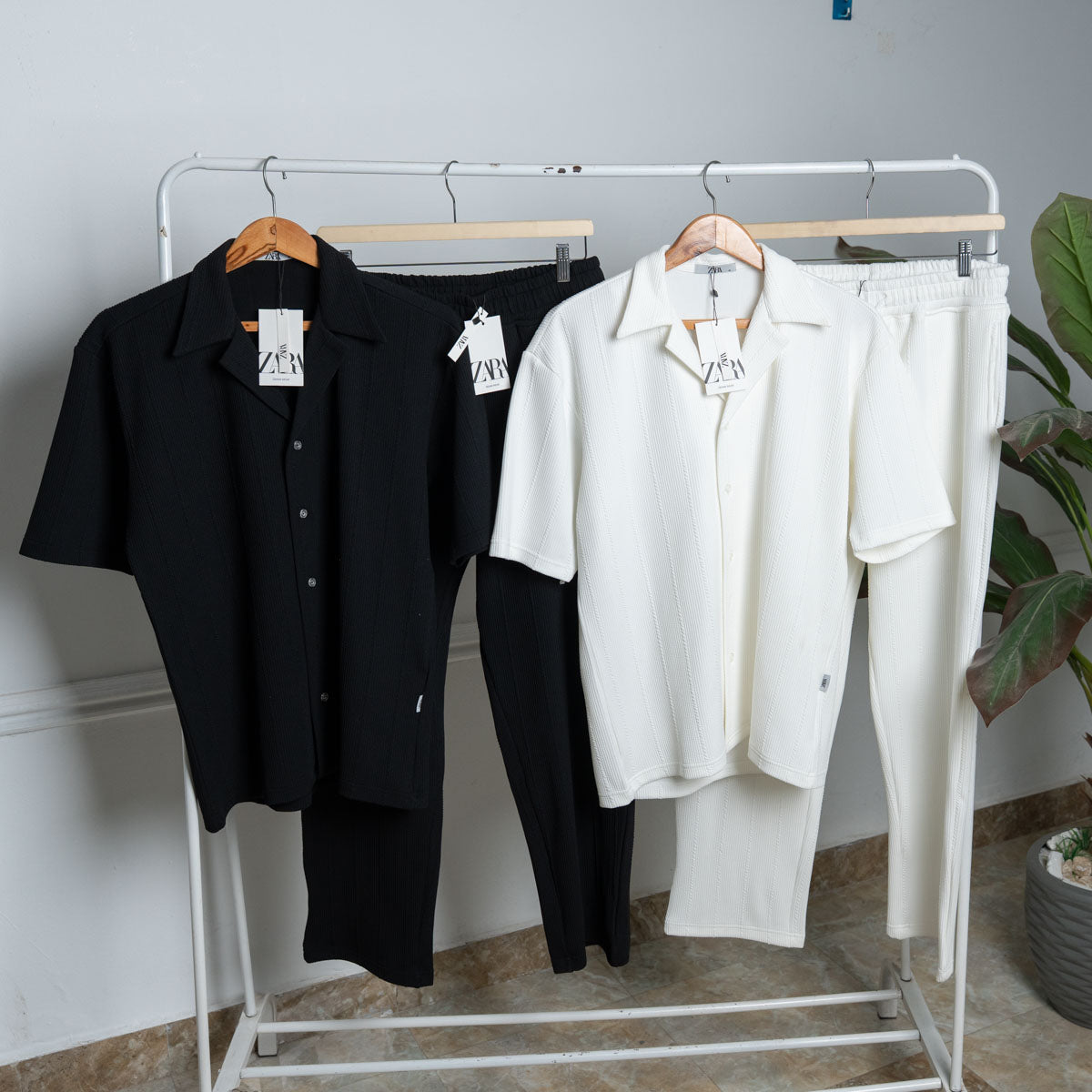 ZARA. Shirt + Pants Suit