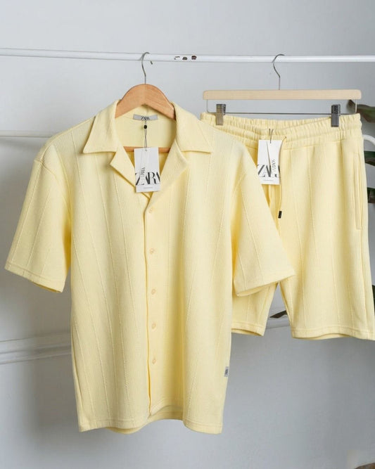 ZARA. Shirt + Short Suit