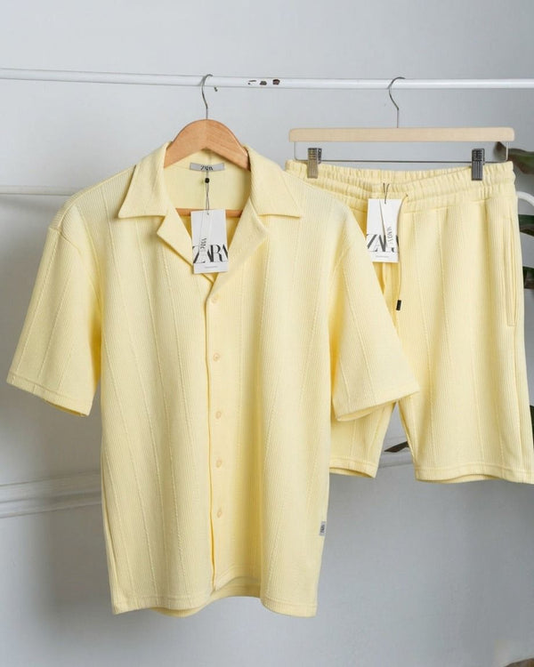 ZARA. Shirt + Short Suit