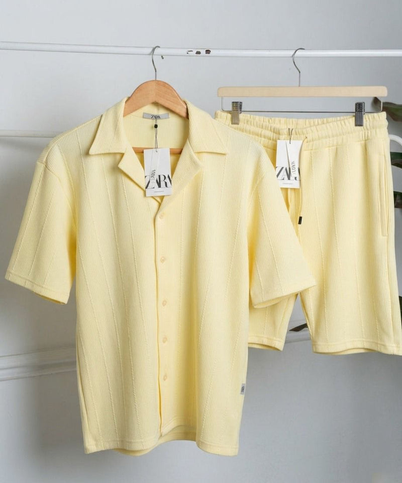 ZARA. Shirt + Short Suit